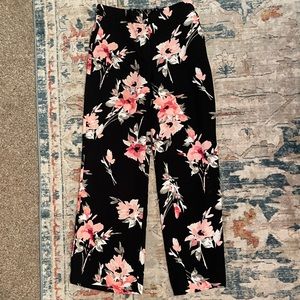 WHBM wide leg floral pants